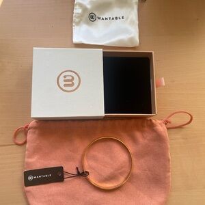 NWT Bangle Bracelet Inscribed Loved + Wantable